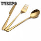 Fork Dinnerware Set Stainless Steel Cutlery Set 3pcs Knife Fork Set Tableware Cutleries