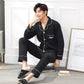 Extra Long Sleeve Men's Spring and Autumn Pajamas Cardigan Young Middle-aged Home Service Suit
