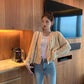 Autumn and Winter Thick Cardigan Jacket Long-sleeved V-neck Loose Sweater Knitted All-match Female Jacket