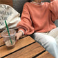 Pofulove Long-sleeved Sweater Female Lantern Sleeve Korean Loose Was Thin Sweater Coat Autumn Winter