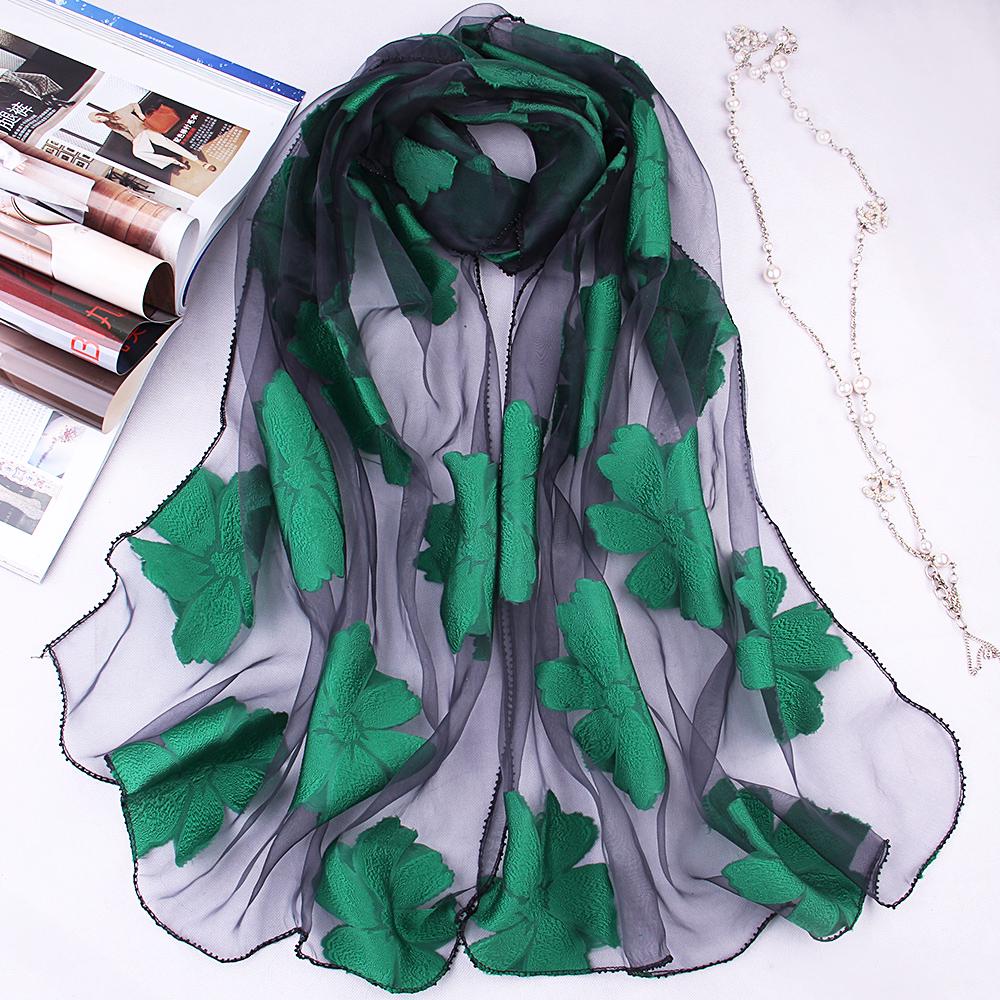 Silk Scarf Fashion Accessories Elegant Organza Scarf Wrap Lightweight Long Scarves