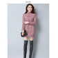 Half Turtleneck Wool Pullover Sweater Loose Mid-length Sweater Women Ladies Bottoming Shirt