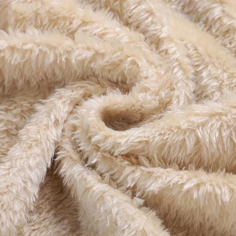 Velvet Warm Jacket Men's Fleece Thickening Casual Handsome Jacket Jacket Men's Long-sleeved Button Design Warm Cotton Clothing