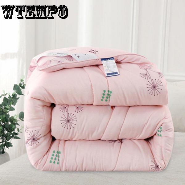 WTEMPO Cotton Quilt Bedding Print Pattern Comfortable Warm Thick Winter Quilt Student Dormitory