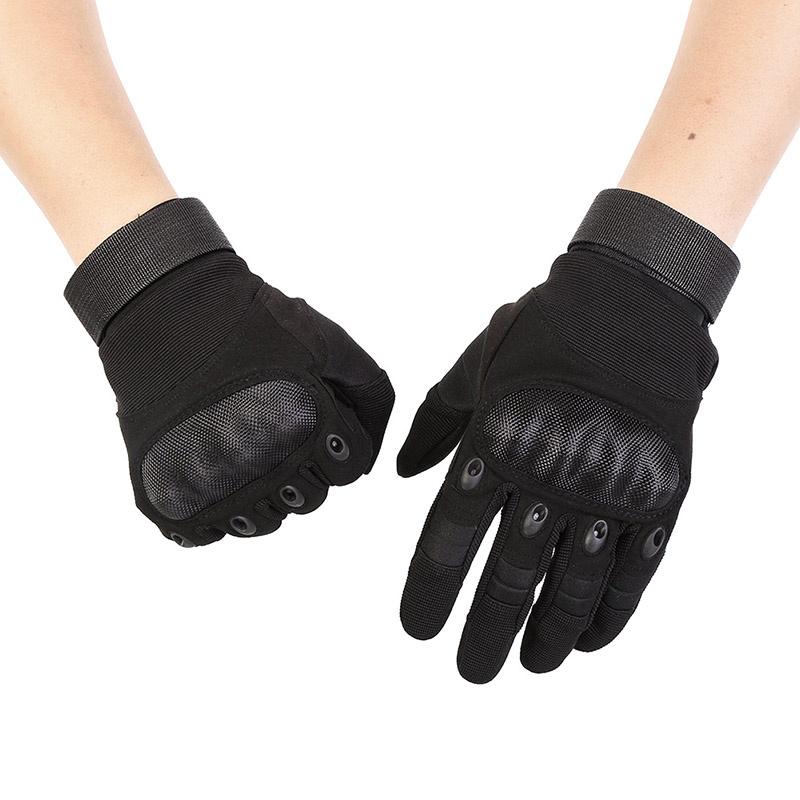 Outdoor Tactical Gloves Sport Anti-Skid Rubber Hard Knuckle Full Finger Gloves