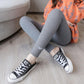 Girls' Leggings Spring and Autumn Outer Wear High-waist Threaded Trousers Stretch Pants Casual Pants