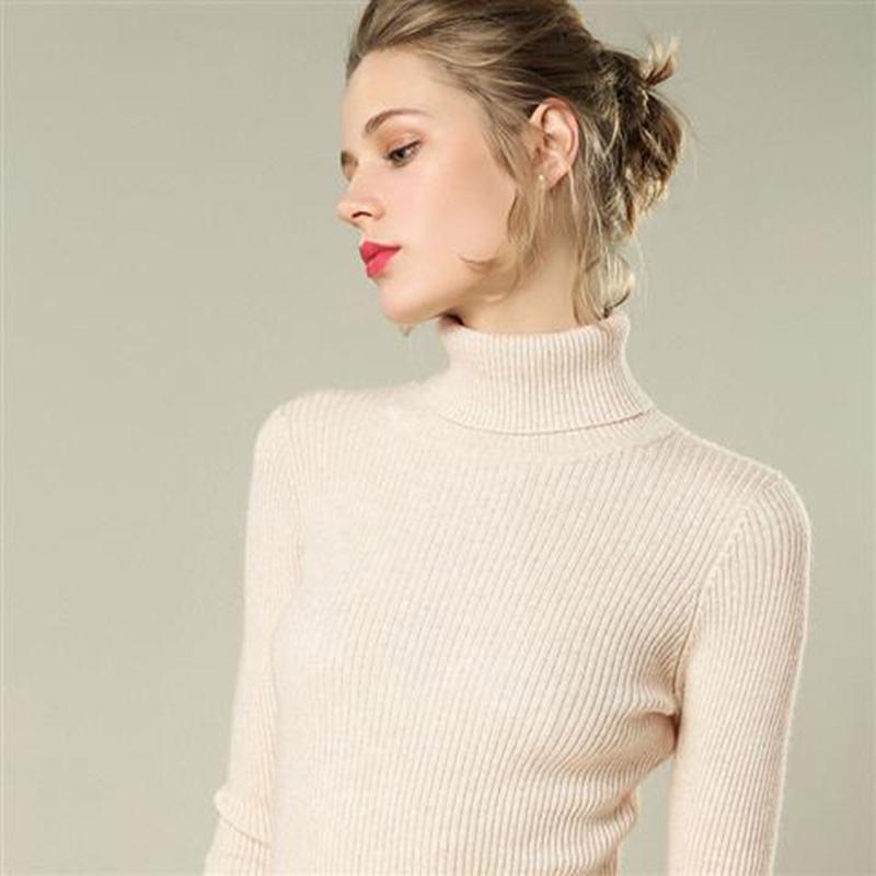 Long-sleeved Warm Sweater High Collar Thick Sweater Female Autumn and Winter Sweater