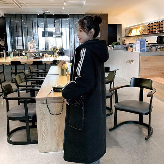 Over The Knee All-match Cotton-padded Jacket Women's Mid-length Korean Style Loose Winter Thick Coat Padded Jacket