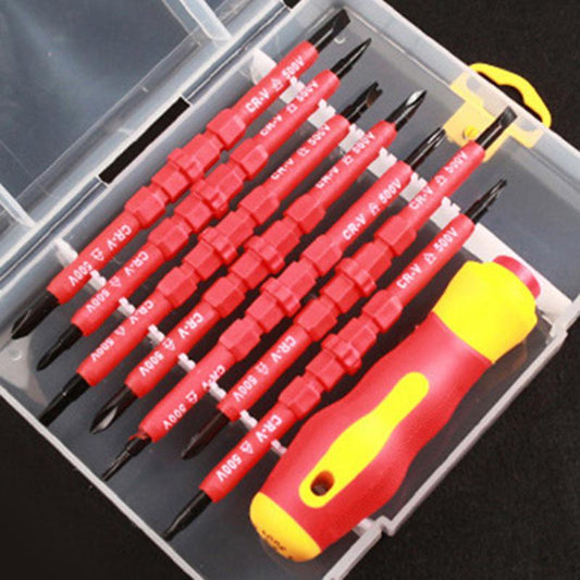 8PCS Electricians Screwdriver Set Tool Electrical Fully Insulated High Voltage Multi Screw Head Type