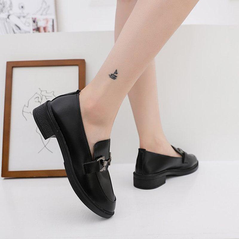 Small Leather Shoes Female Retro Spring and Autumn British Style Flat Japanese College Style Jk Single Shoes