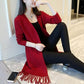 Mid-length Autumn and Winter Coat Casual Long-sleeved Knitted Cardigan Loose Sweater