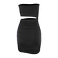 Retro Dress Ladies Sexy Pure Color Pencil Evening Dress