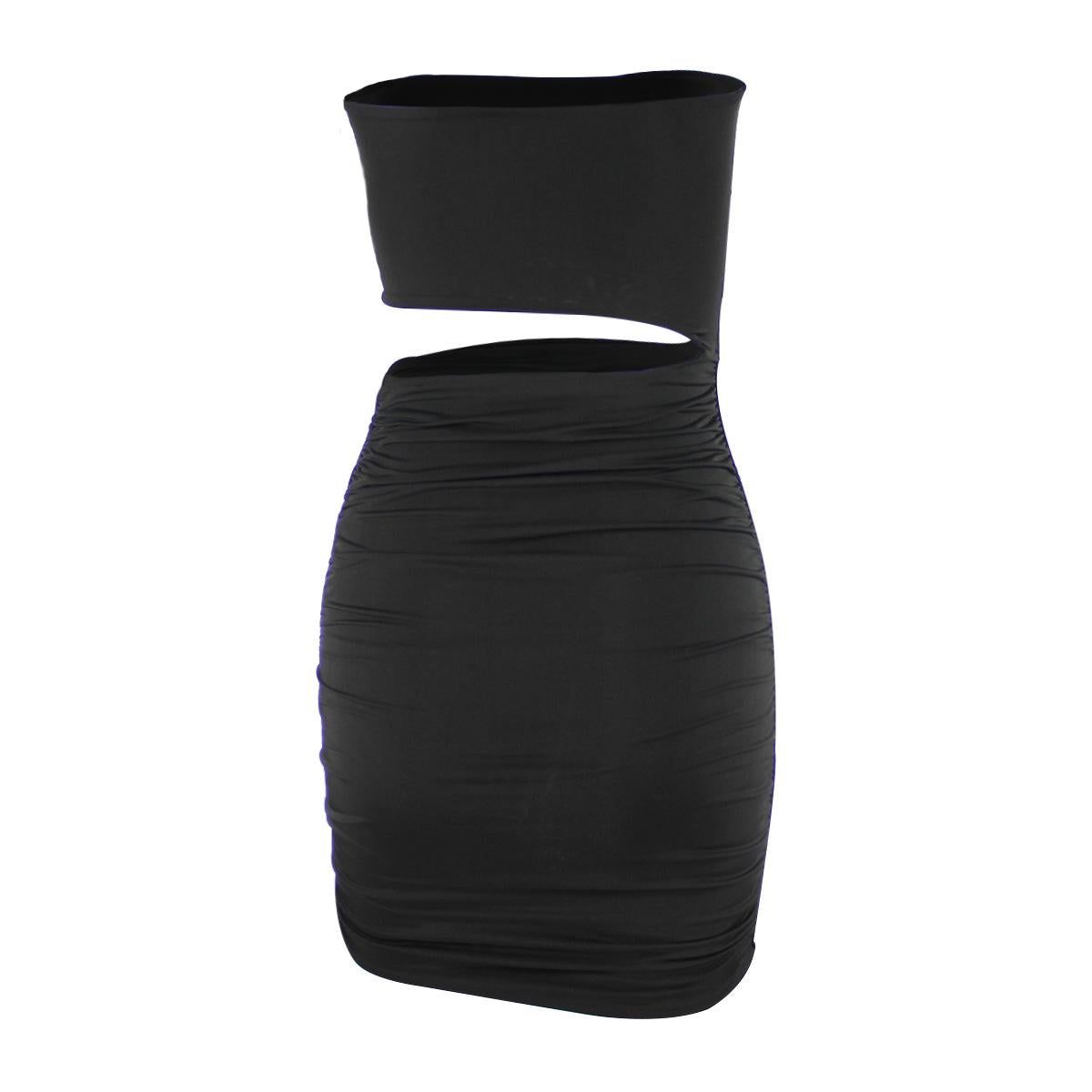 Retro Dress Ladies Sexy Pure Color Pencil Evening Dress