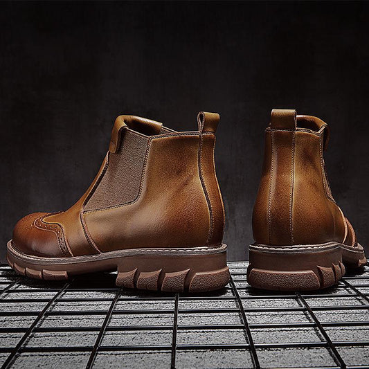 Chelsea Boots Men's Martin Boots Men's Leather Shoes Martin Boots Autumn and Winter Snow Boots