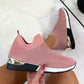 Fashion Summer Flying Knit Socks Shoes Stretch Cloth Plus Size Women's Breathable Shoes