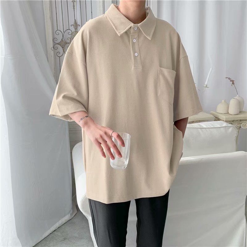 Short-sleeved T-shirt Boys Loose Polo Shirt Half-sleeved Summer Casual Trend T-shirt