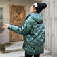 Winter Women's Clothing Bright Face Down Cotton Jacket Casual Fashion Embossed Winter Women's Clothing Short Disposable Waterproof Jacket