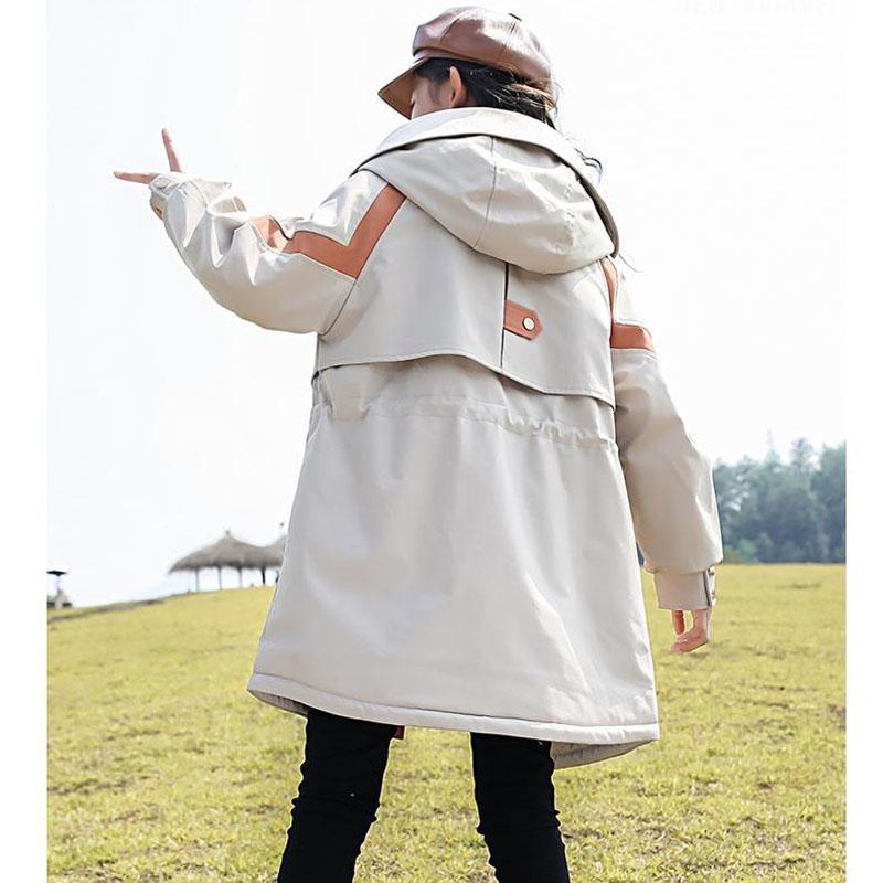 Girls' Winter Wear Faction Overcomes Warm and Windproof Cotton Coat Autumn and Winter Clothing Plus Velvet Padded Coat