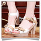 Ladies Roman Fish Mouth With Thick Heel Sandals Buckle High Heel Wild Sandals