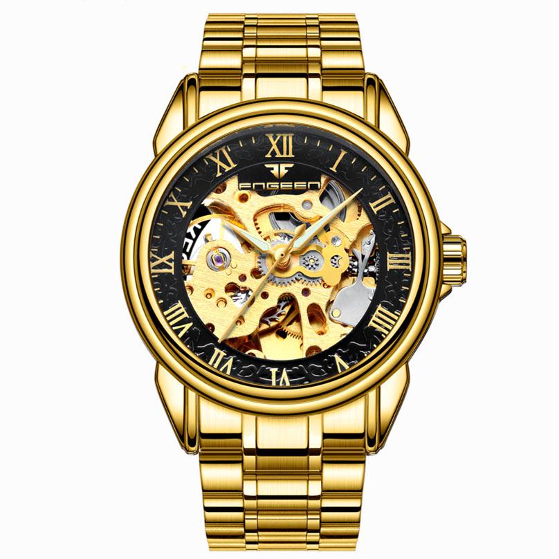 Transparent Luxury Casual Design Mens Watches Top Brand Luxury Automatic Mechanical Skeleton Watch