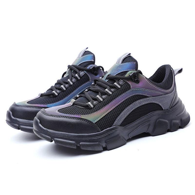Labor Protection Shoes Men's Steel Toe Cap Anti-smashing, Anti-piercing and Deodorizing Lightweight Breathable Non-slip Safety Protective Work Shoes