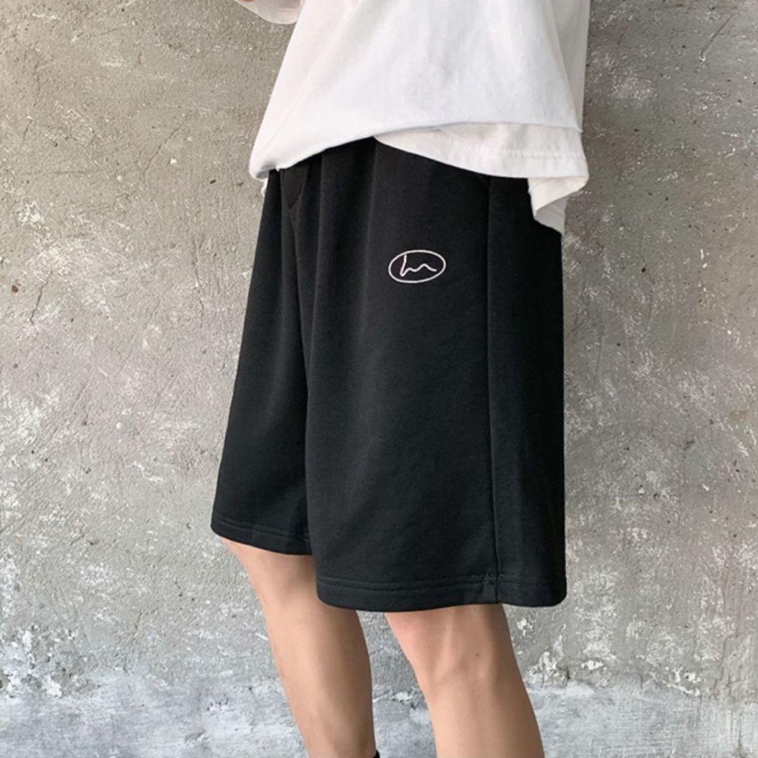 Casual Straight Summer Shorts Male All-match Student Large Size Was Thin, Wearing Printed Five-point Pants