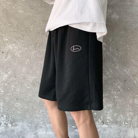 Casual Straight Summer Shorts Male All-match Student Large Size Was Thin, Wearing Printed Five-point Pants