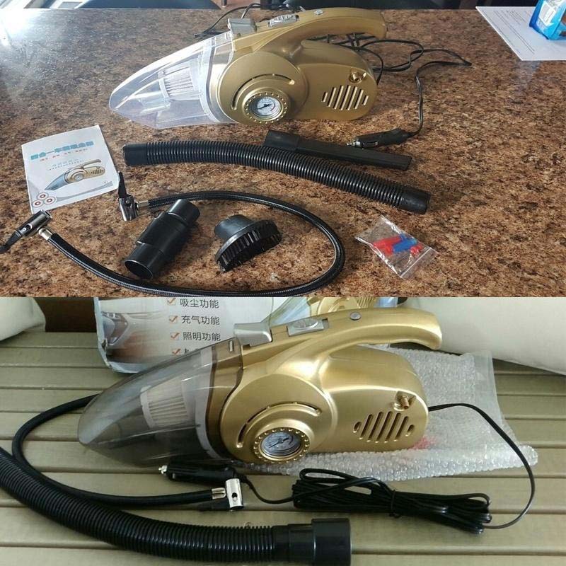 Upgrade 4N1 Portable Vacuum Cleaner USB Rechargeable Cordless Wet Dry Car Wireless Vacuum Cleaner Handheld Vehicle Auto Home Cleaning Tool 12V
