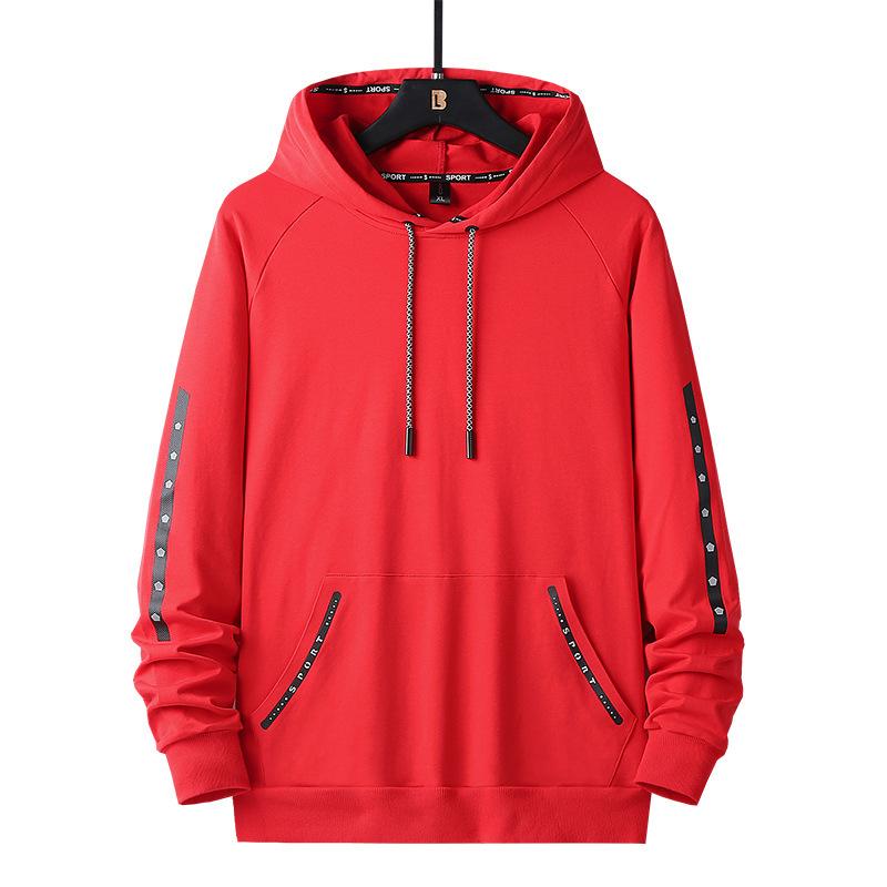 Spring and Autumn Men's and Women's Cotton Hoodies Loose Plus Size Movement Casual Solid Color Top