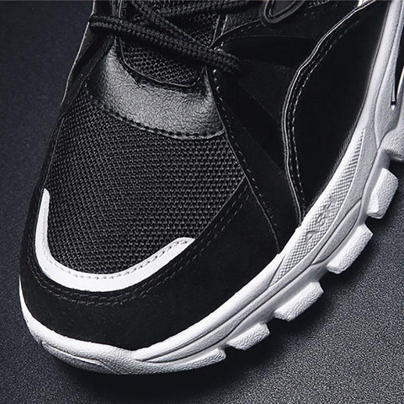 Spring Men's High-top Sports Shoes Men's All-match Height Increase Shoes Breathable Student Shoes Men