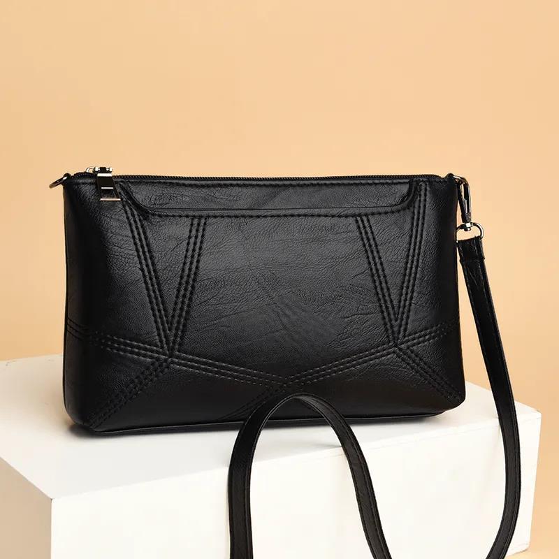 Multifunctional Leather Bag Removable Strap Women Shoulder Bags Crossbody Bags PU Leather Multi-Layer Large Capacity Classic Soft Surface