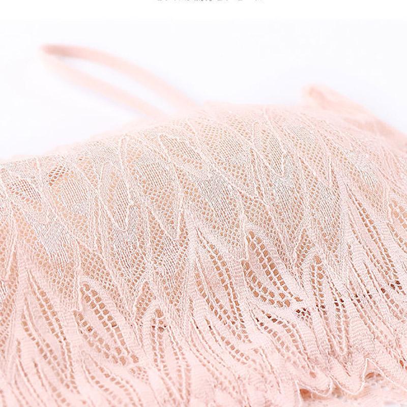 Line Around Lace Suspender Wrapped Chest Bra Beautiful Back Backing Breast Pad Anti Light No Steel Ring Underwear Bra
