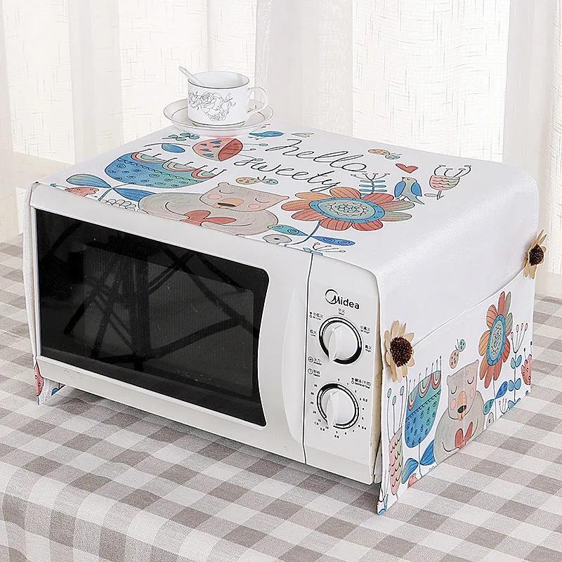 Waterproof Cartoon Microwave Oven Cover Digital Printing Household Microwave Oven Cover Cloth Dust Cover Universal Thickening