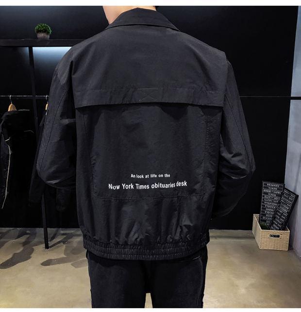 Men's Jacket Autumn Jacket Trend Boy Autumn Tooling Casual Handsome Jacket