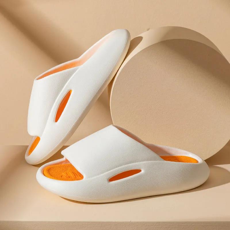 Summer Men's and Women's Slippers To Wear Outside The Bathroom with Non-slip Thick Bottom Wear-resistant Couple Slippers