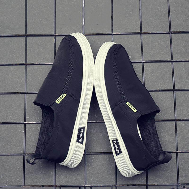 Spring Summer Canvas Shoes Men's Korean Version All-match Casual Cloth Shoes Ice Silk Breathable Deodorant Driving Shoes