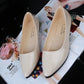 Spring Women's Pointed Toe Shoes Non-slip Outer Wear Low-top Waterproof  Casual Shoes Single Shoes