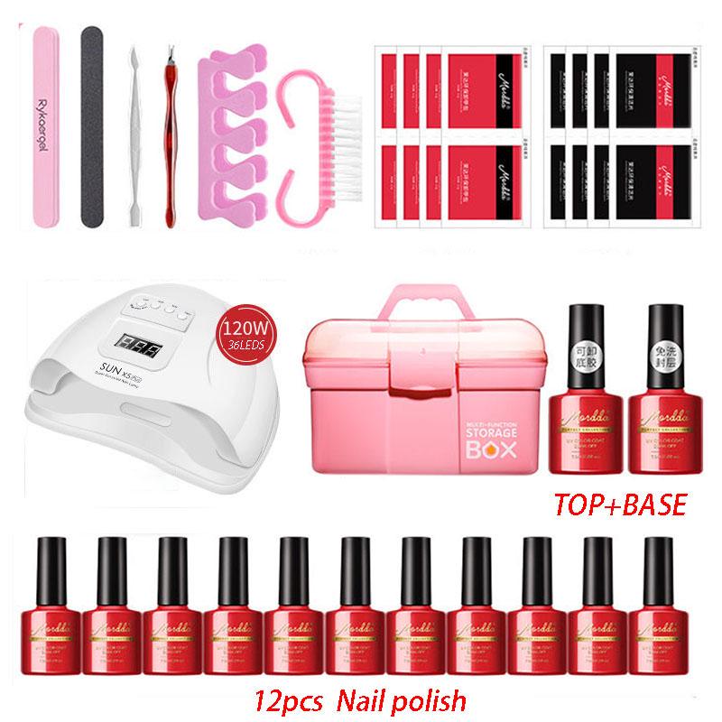 Professional Manicure Set Nail dryer Kit with uv led Nail lamp Nail Polish Kit Nail Art Tools Set