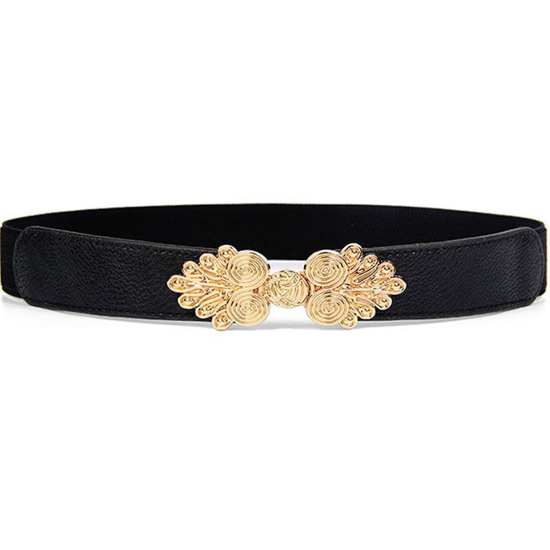 Retro Ethnic Belt Women's Decorative Dress Elastic Waist Wide and Narrow Elastic Belt Sweater