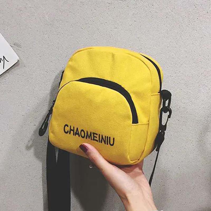 Net Red Texture Small Bag Female Bag Summer Western Style Canvas Bag Female Mini Wild One-shoulder Messenger Bag