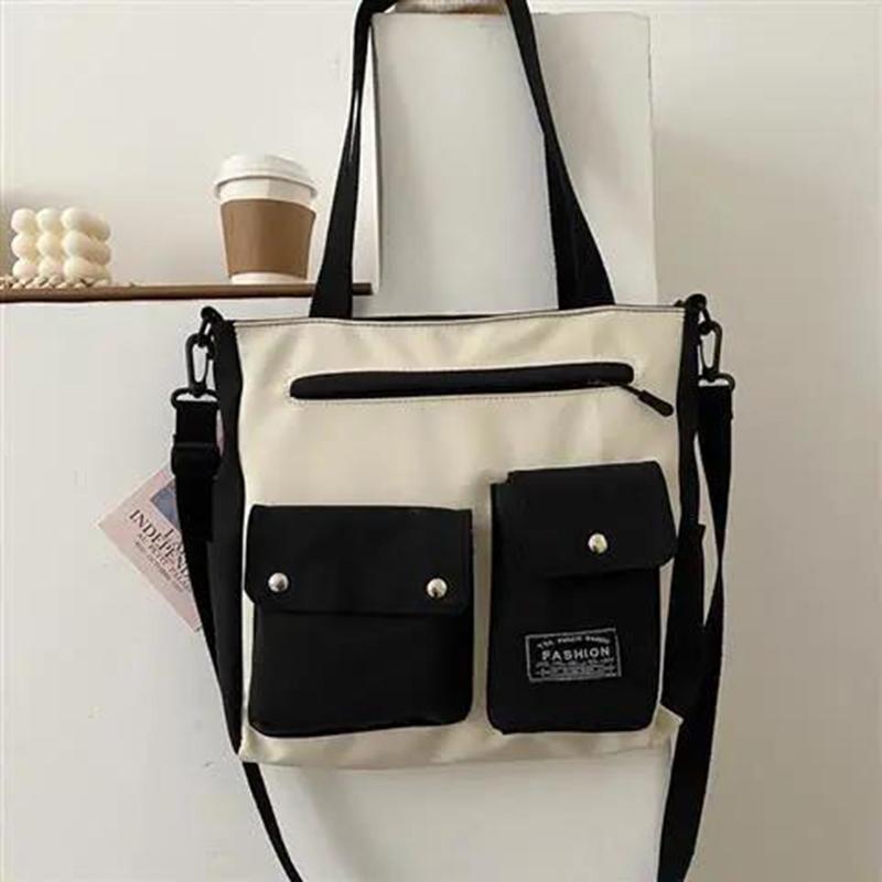 Large Capacity Canvas Bags Women Travel Casual Large Daily Shoulder Tote Handbag Simple