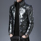 Glossy Lightweight Down Jacket Short Winter Trend Thickening Warm Standing Collar Men's Jacket