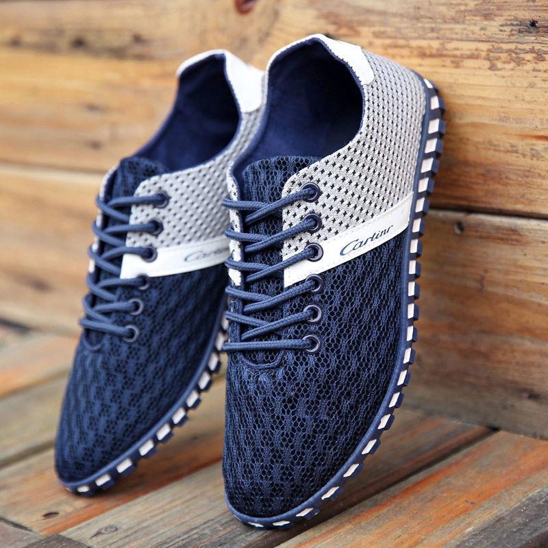 Net Shoes Men's Summer Breathable Deodorant Mesh Shoes Old Beijing Cloth Shoes Men's Hollow Casual Shoes