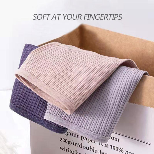3PCS Antibacterial Cotton Inner Crotch Sexy Ladies Panties Schoolgirls Seamless One Line Strapping Panty Head Girl Panty Models Hollow Out Panties
