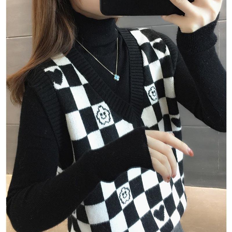 Knitted Vest Women's Spring and Autumn Style Western Style Trendy Outerwear Sweater