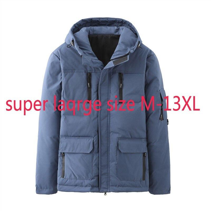 Fashion Oversized Down Jacket Men's Short White Duck Down Jacket Thickened Warmth Loose Casual Plus Size Down Jacket