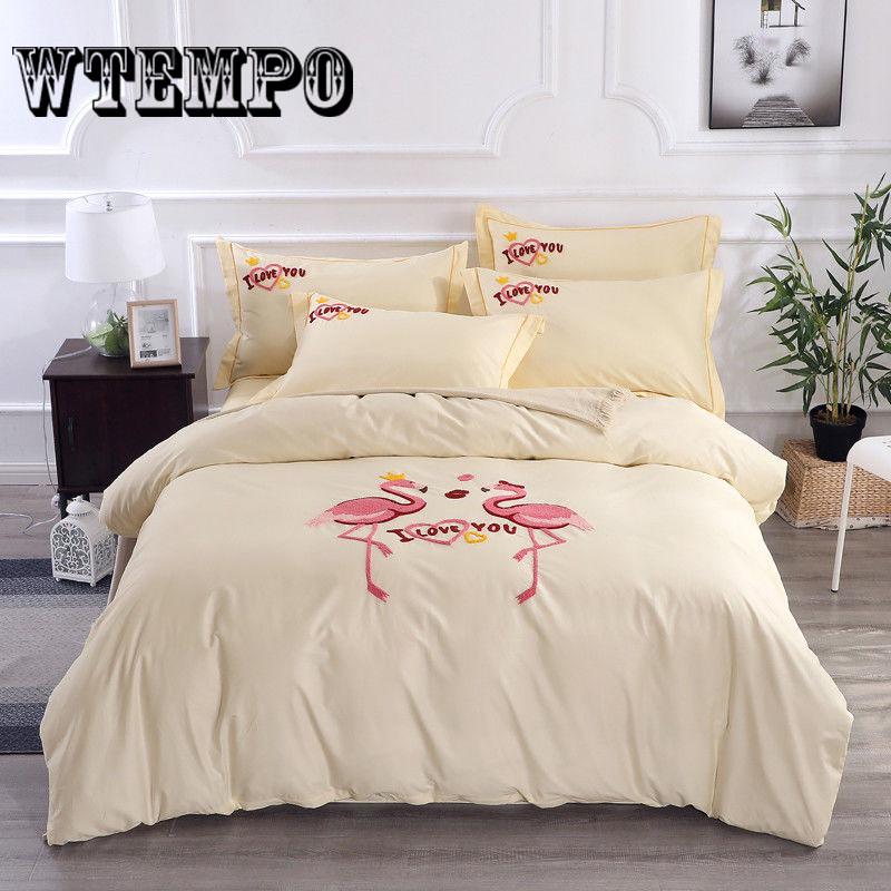Set of In Package Home Textile  Cotton Four-piece Frosted Autumn Winter Thicken Bed Sheet