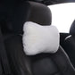 Car 4pcs Pillow Neck Pillow Imitation Rabbit Plush Bone Head Pillow Waist Pillow Waist Bolster Car Waist Back Suit General Plush Cushion