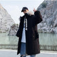 Winter Fur Collar Warm Men's Cotton Coat Large Size Loose Mid-length Parka Coat Hooded Over-the-knee Coat Thick Coat