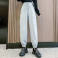 Cotton White Sports Pants Women's Spring and Autumn Models Loose and Thin Casual Pants Women's Harem Pants Women's Health Pants